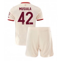 Camisa de Futebol Bayern Munich Jamal Musiala #42 Equipamento Alternativo Infantil 2024-25 Manga Curta (+ Calças curtas)